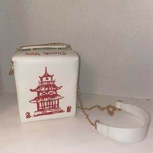 Chinese Tower Take Out Box Crossbody Tote